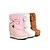 cheap Women&#039;s Boots-Women&#039;s Wedge Heel Bowknot Leatherette 5.08-10.16 cm / Booties / Ankle Boots Fall / Winter Almond / White / Pink