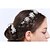 halpa Häät Päähine-Naisten Sterling-hopea Metalliseos Päähine-Häät Erikoistilaisuus Kausaliteetti Päänauhat Hiuspinni Hair Clip 3 osainen