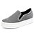 abordables Chaussures sans lacet et mocassins femme-Femme Chaussures Tissu Eté Automne Hiver Talon Plat Gland Pour Décontracté Noir Gris