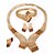 voordelige Vip Deal-westernrain 2014 bruine strass charme ketting oorbellen vrouwelijke schoonheid vergulde afrikaanse sieraden sets