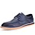 abordables Zapatos Oxford de hombre-Hombre-Tacón Plano-Confort / Punta Redonda / Punta CerradaCasual-Semicuero-Negro / Azul / Marrón