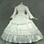 cheap Lolita Dresses-One-Piece Gothic Lolita Steampunk® Cosplay Lolita Dress White Solid Long Sleeve Long Length Dress For Women Civil War Southern Belle Ball Gown Dress