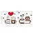 cheap Wall Stickers-Fashion Love Coffee Milk Cup Style Plane Wall Stickers Wall Decor , PVC Removable