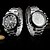 baratos Relógios Clássicos-Homens Relógio de Pulso Quartzo Relógio Casual Lega Banda Analógico Amuleto Prata - Branco Preto