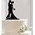 cheap Decorating Tools-Bride Groom Silhouette Wedding Cake Topper Personalize Cake Accessory Fondant Decorations Tools Acrylic Couple Topper