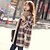 cheap Women&#039;s Coats &amp; Trench Coats-Winter Women&#039;s Plaid Beige Coats &amp; Jackets , Sexy / Party Tailored Collar Long Sleeve
