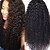 halpa Peruukit ihmisen hiuksista-Aidot hiukset Käsittelemätön aitoa hiusta Liimaton puoliverkko Lace Front Peruukki tyyli Brasilialainen Kinky Curly Peruukki 130% Hiusten tiheys ja vauvan hiukset Luonnollinen hiusviiva