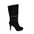 cheap Women&#039;s Boots-Women&#039;s Leatherette Fall / Winter Stiletto Heel 10.16-15.24 cm / Mid-Calf Boots Bowknot White / Black / Almond
