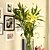 זול פרח מלאכותי-1 ענף משי פלסטיק צמחים פרחים לשולחן פרחים מלאכותיים