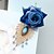 billige Brocher-blå rose blonde stof håndlavet kunstig krystal broche