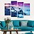 cheap Prints-Landscape Classic, Four Panels Canvas Vertical Print Wall Decor Home Decoration