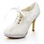 cheap Wedding Shoes-Women&#039;s Fall / Winter Stiletto Heel / Platform Wedding Dress Ribbon Tie Stretch Satin Ivory