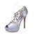 cheap Wedding Shoes-Women&#039;s Shoes Satin Spring / Summer / Fall Stiletto Heel Blue / Champagne / Ivory / Wedding / Party &amp; Evening