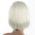 halpa Synteettiset peruukit-Synteettiset peruukit Suora Suora Peruukki Hopea Synteettiset hiukset Naisten Valkoinen