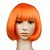 halpa Räätälöidyt peruukit-Synteettiset peruukit Suora Suora Bob-leikkaus Peruukki Lyhyt Synteettiset hiukset Naisten Oranssi
