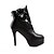 cheap Women&#039;s Boots-Women&#039;s Shoes PU Fall / Winter Heels / Round Toe Boots Office &amp; Career / Casual Stiletto Heel  Black / White