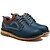 baratos Sapatos Oxford para Homem-Masculino Conforto Couro Primavera Outono Inverno Atlético Casual Conforto Rasteiro Marron Azul