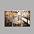 olcso Tájképek-Hang festett olajfestmény Kézzel festett - Landscape Modern Tartalmazza belső keret / Három elem / Nyújtott vászon