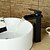 お買い得  浴室・洗面台用水栓金具-バスルームのシンクの蛇口 - 滝状吐水タイプ オイルブロンズ センターセット 一つ / シングルハンドルつの穴Bath Taps