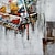 preiswerte Stillleben-Gemälde-Hang-Ölgemälde Handgemalte Quadratisch Abstrakt Stillleben Modern Fügen Innenrahmen / Gestreckte Leinwand