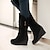 Χαμηλού Κόστους Γυναικείες Μπότες-Γυναικεία Μπότες Τακούνι Σφήνα Στρογγυλή Μύτη Φερμουάρ / Φούντα Φλις Μπότες στη Μέση της Γάμπας Ανατομικό / Μπότες Χιονιού Περπάτημα Φθινόπωρο / Χειμώνας Μαύρο / Πράσινο / Κόκκινο / EU40