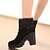 cheap Women&#039;s Boots-Women&#039;s Shoes Suede Fall / Winter Comfort Chunky Heel 5.08-10.16 cm / Booties / Ankle Boots Zipper Black / Yellow