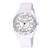 baratos Relógios da Moda-SKONE Mulheres Relógio de Moda Simulado Diamante Relógio Quartzo Silicone Banda Branco Azul Vermelho Laranja Verde Roxa AmareloRoxo