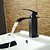 cheap Classical-Bathroom Faucet,Oil-rubbed Bronze Waterfall Single Handle One Hole  Bathroom Sink Faucet with Drain and Ceramic Valve,Zinc Alloy Handle and Hot/Cold Switch