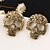 cheap Earrings-Women&#039;s Stud Earrings Skull Halloween Memento Mori Personalized European Fashion Earrings Jewelry Silver / Brown For