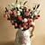 billige Kunstig blomst-9 Head of Rose in Silk Cloth Artificial Flower for Home Decoration(5Piece)