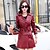 cheap Women&#039;s Furs &amp; Leathers-Women New Arrival Slim Two Wear A Garment  PU Outerwear , Without Lining