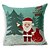 cheap Christmas Decorations-Country Style Happy Holiday Christmas Cotton/Linen Decorative Pillow Cover