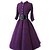 cheap Women&#039;s Dresses-Women&#039;s Solid Purple Dress , Vintage / Casual Shirt Collar Long Sleeve
