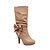 cheap Women&#039;s Boots-Women&#039;s Leatherette Fall / Winter Stiletto Heel 10.16-15.24 cm / Mid-Calf Boots Bowknot White / Black / Almond