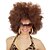 billige Syntetiske parykker-Syntetiske parykker Krøllet / Afro Stil Lokkløs Parykk Brun Syntetisk hår Dame Brun Parykk Halloween parykk
