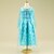 preiswerte Kleider-Mädchen Kleid Solide Polyester Frühling Herbst Kurzarm Spitze Blau Farbbildschirm