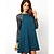 cheap Women&#039;s Dresses-Women&#039;s Patchwork Blue / Black Dress , Sexy Round Neck Long Sleeve