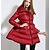 cheap Women&#039;s Puffer&amp;Parka-Women&#039;s Solid Red / Black Down Coat , Casual Stand Long Sleeve