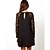 cheap Women&#039;s Dresses-Women&#039;s Patchwork Blue / Black Dress , Sexy Round Neck Long Sleeve