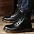 cheap Men&#039;s Boots-Men&#039;s Shoes Leatherette Spring / Fall / Winter Comfort Flat Heel 25.4-30.48 cm / Mid-Calf Boots Lace-up Black / Brown