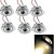 abordables Lampes Encastrées LED-YouOKLight 6pcs 200 lm 1 Perles LED LED Haute Puissance Décorative Blanc Chaud 100-240 V / 6 pièces / RoHs