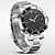 abordables Montre Sport Homme-WEIDE Homme Montre Bracelet Quartz Acier Inoxydable Argent 30 m Etanche Alarme Calendrier Analogique-Numérique Luxe - Jaune Rouge Bleu / Chronographe / LCD / Double Fuseaux Horaires