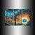 tanie Obrazy olejne-Ręcznie malowane Streszczenie Poziomy Brezentowy Hang-Malowane obraz olejny Dekoracja domowa Trzy panele
