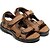 baratos Sandálias para Homem-Homens Sapatos Confortáveis Pele Primavera / Verão Sandálias Água Castanho Claro / Cinzento / Casual / Ao ar livre