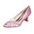cheap Wedding Shoes-Women&#039;s Chunky Heel Satin Spring / Summer Pink / Champagne / Ivory / Wedding / Party &amp; Evening