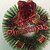 abordables Décorations de Noël-1pc noël pin aiguilles couronne (rouge) noël décorations