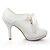 cheap Wedding Shoes-Women&#039;s Fall / Winter Stiletto Heel / Platform Wedding Dress Ribbon Tie Stretch Satin Ivory