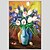 cheap Prints-Oil Painting Hand Painted - Floral / Botanical Modern / European Style Canvas