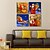 cheap Prints-4 Panels Santa Claus Father Christmas Picture Print  on Canvas Unframed