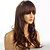 abordables Perruques Synthétiques-Perruque Synthétique Ondulé Style Sans bonnet Perruque Marron Marron Cheveux Synthétiques Femme Marron Perruque